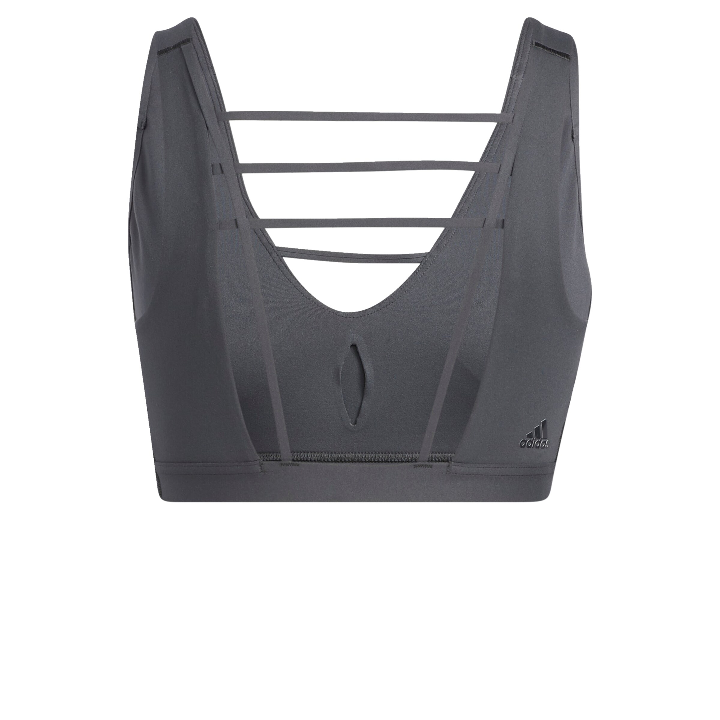 Adidas Sportswear Футболка Sports Bra в сером цвете — фото 2
