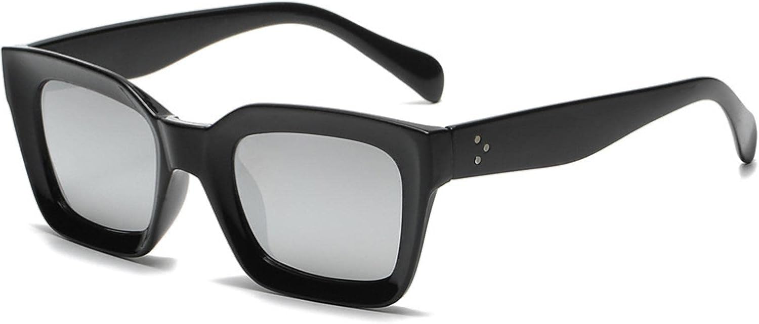 

Популярные модные женские солнцезащитные очки «кошачий глаз» в стиле ретро, ​​прозрачные с градиентом, мужские очки с защитой от УФ-излучения UV400 TVTBBVV, Black Silver Mirror