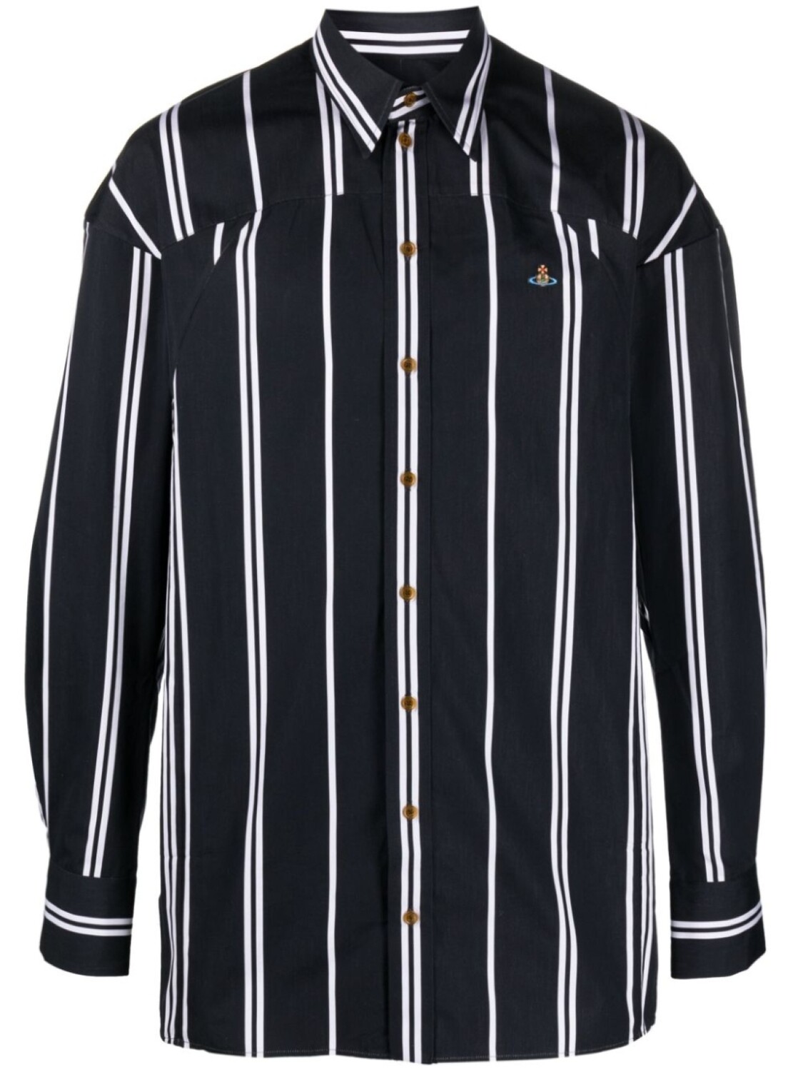 

Vivienne Westwood рубашка в полоску с логотипом Orb, черный