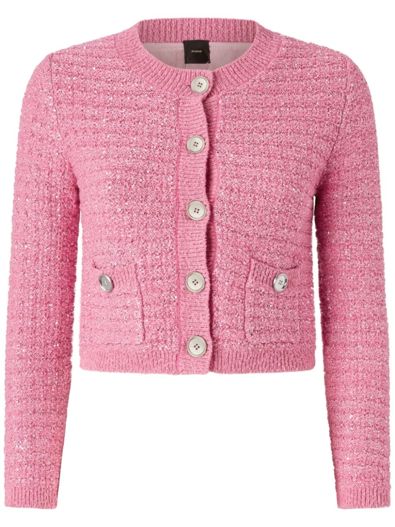

PINKO твидовый кардиган, розовый