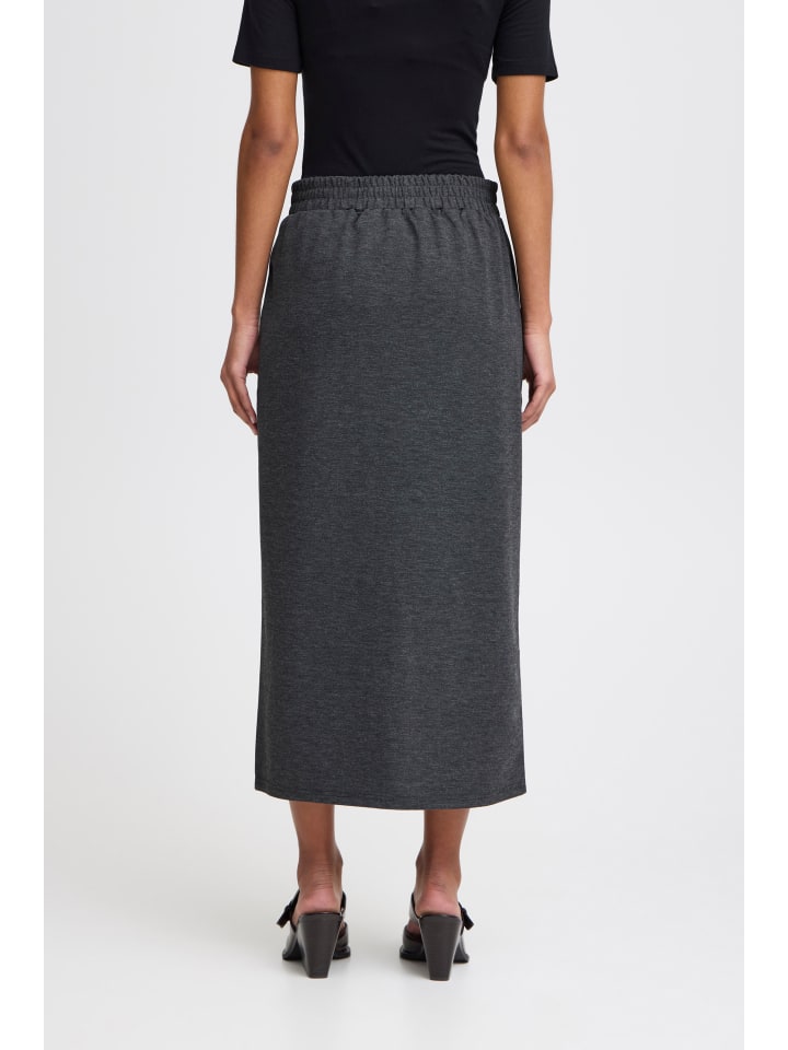 

ICHI Юбка IXKATE LONG SK Regular fit in Dark grey melange