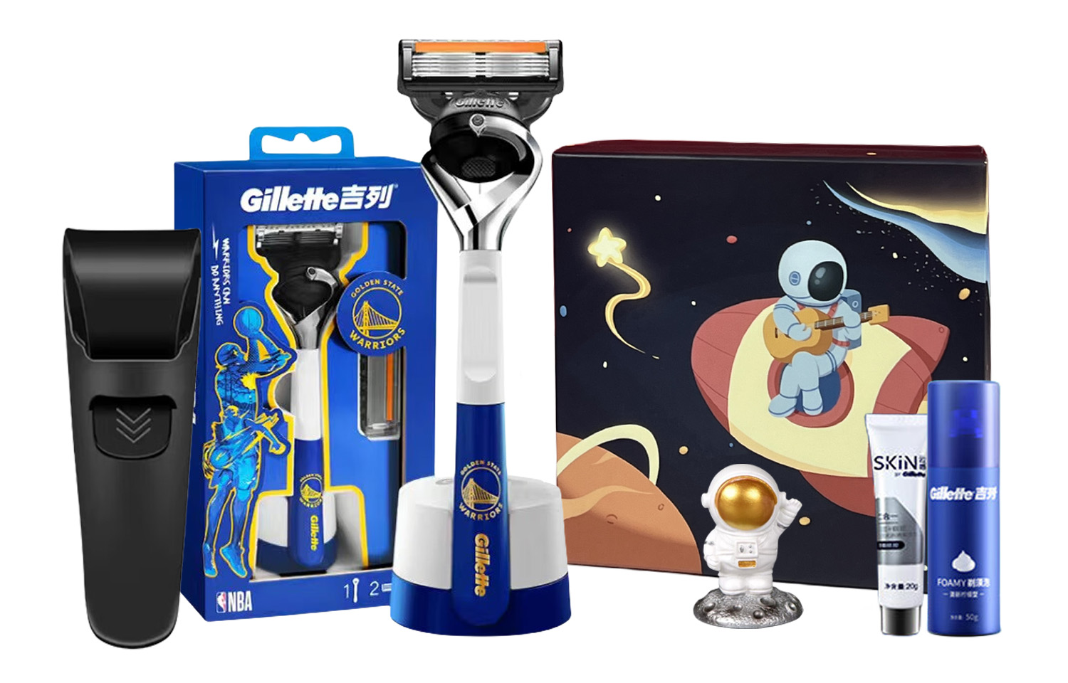 

Gillette Golden State Warriors NBA Collaboration бритвы 1 держатель для ножей 2 подарочный набор лезвий