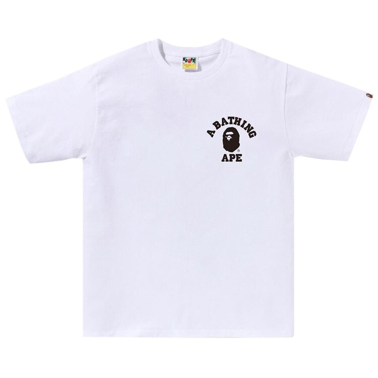 

Футболка BAPE ABC Camo Crazy College ATS 'White', белый