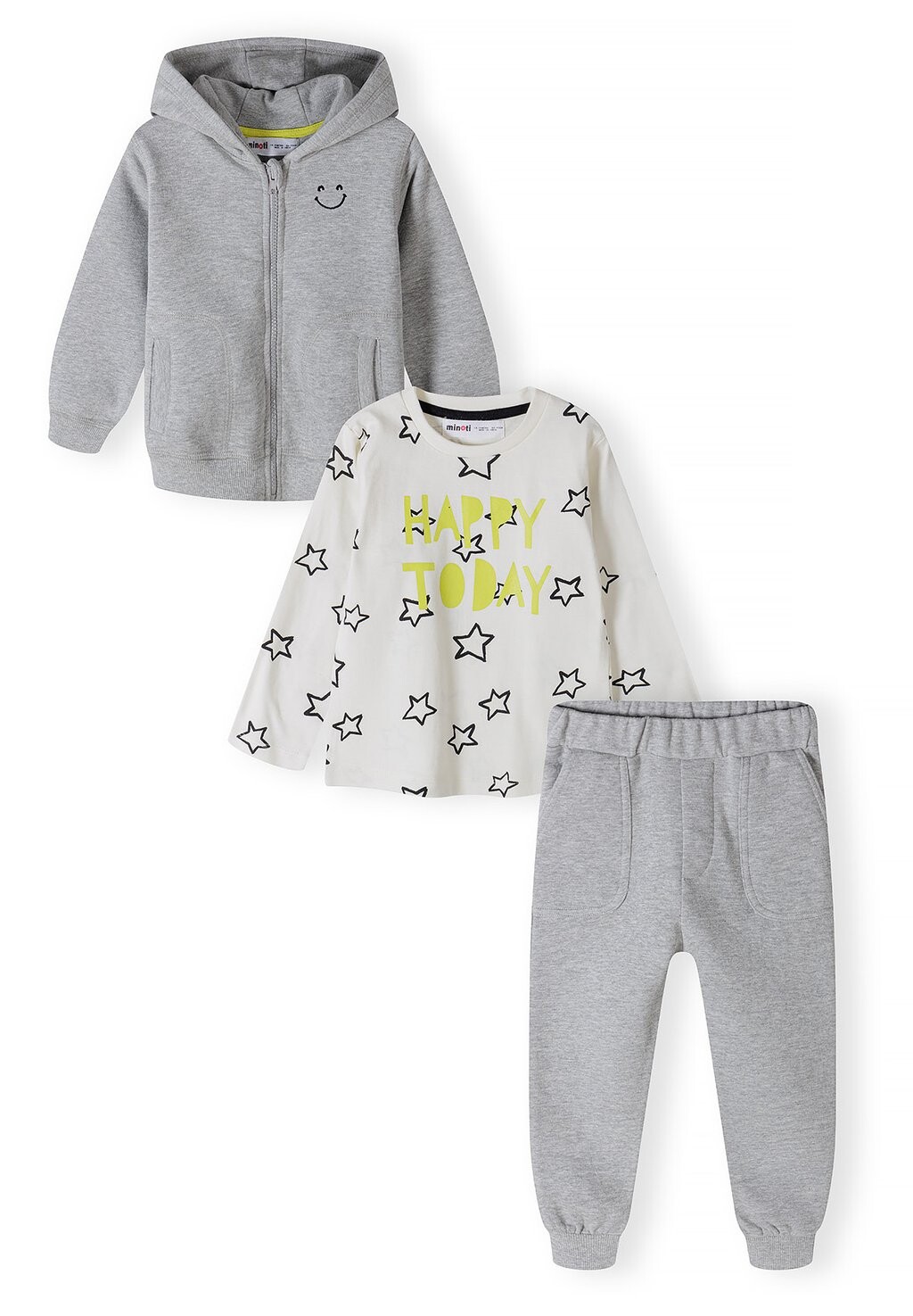 

Толстовка 3 PIECE SET MINOTI, цвет grey white