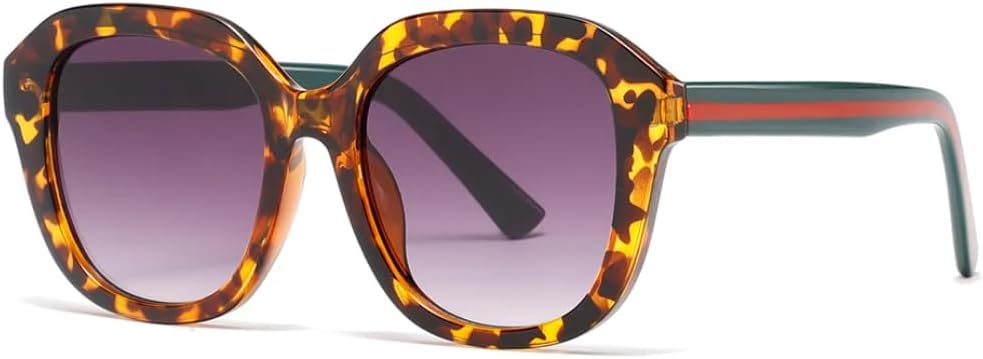 

Ретро-модные винтажные солнцезащитные очки для женщин и мужчин, классические винтажные, большие, с защитой от УФ-излучения UV400, для использования на открытом воздухе VFDHN, Leopard