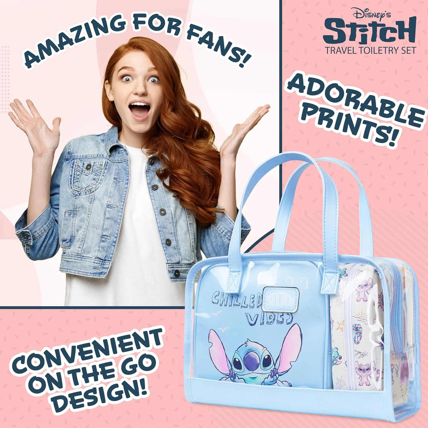 Набор из 3 косметичек Disney Stitch от Get Trend Get Trend, Blue Stitch — фото 3