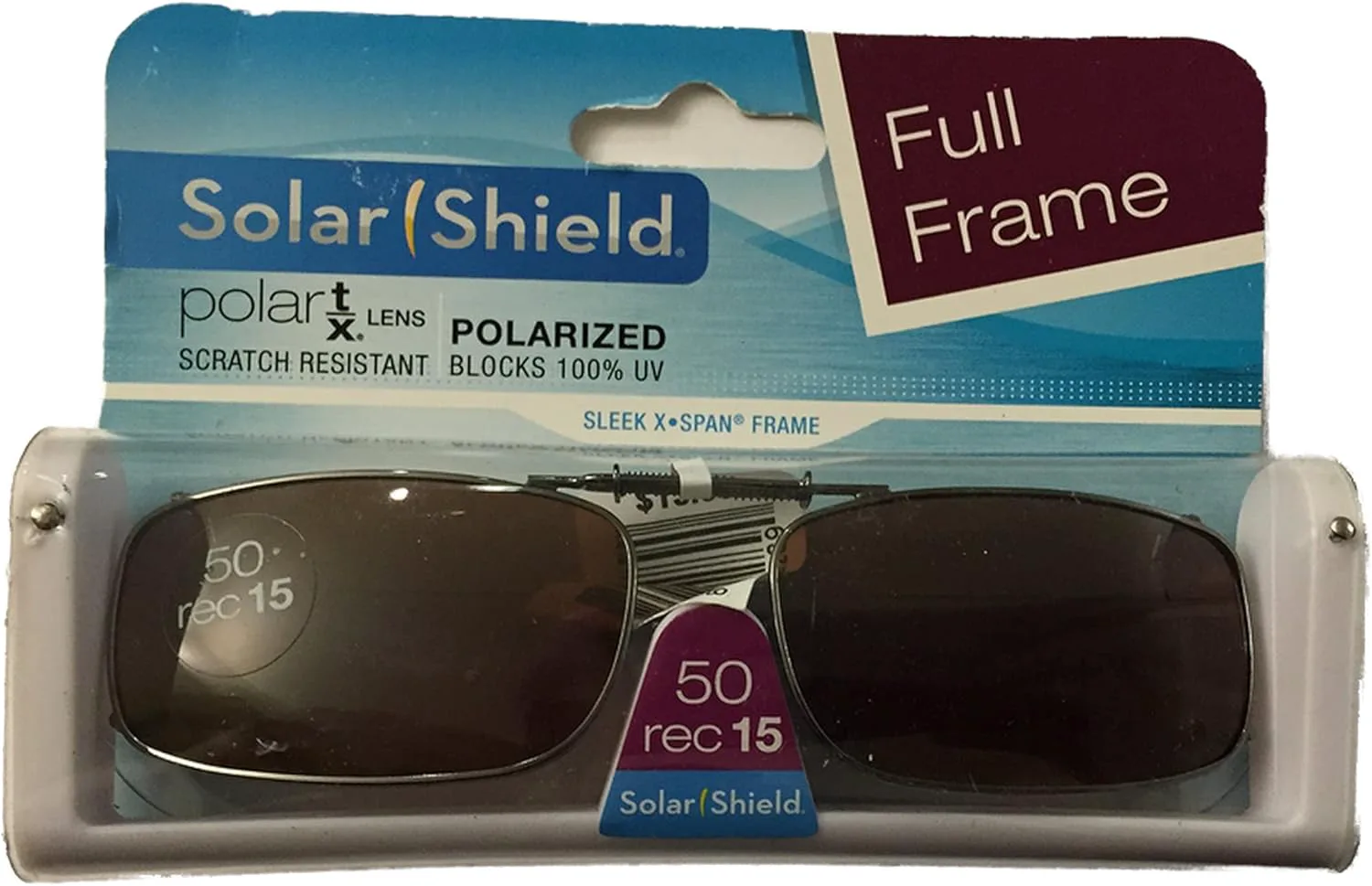 

Солнцезащитные очки Solar Shield Driving Lens 50 Rec 15 с поляризованными линзами, накладными линзами, 100% защита от UVA/UVB-лучей, полнокадровая оправа Solar Sheild