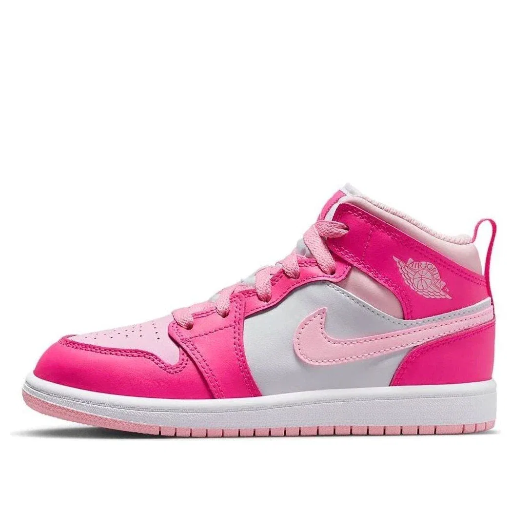 Nike Детские кроссовки Air Jordan Mid FD8781 - ярко-розовые, стильные, модель HTAT138 — фото 2