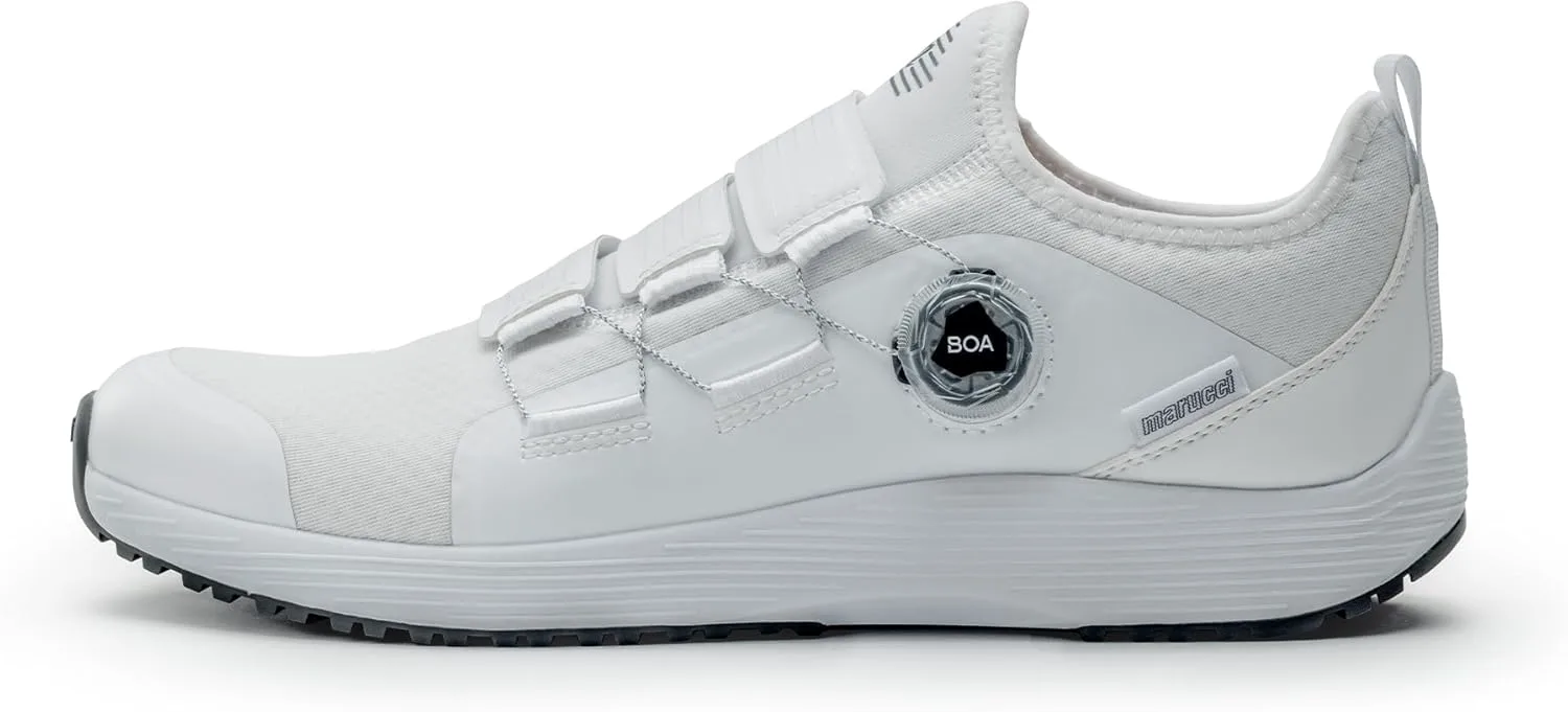 Кроссовки Marucci MXB Trainer BOA для мужчин, белые, бейсбольные тренировочные кроссовки, спортивная обувь для мужчин с системой затяжки BOA L6 для надежной регулируемой посадки, легкие, дышащие и долговечные, белый — фото 3