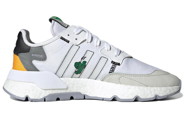 Кроссовки оригинальные nite jogger Adidas, белый — фото 2