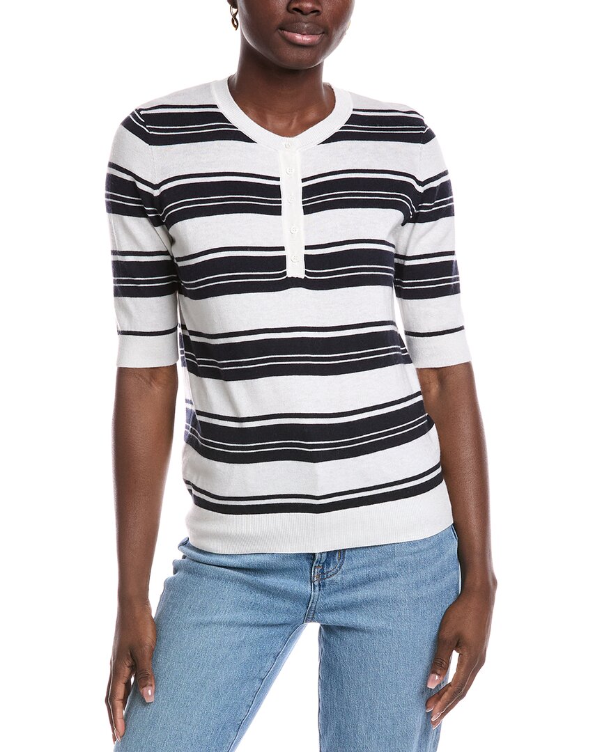 

Минни Роуз хенли свитер из кашемировой смеси Minnie Rose, белый