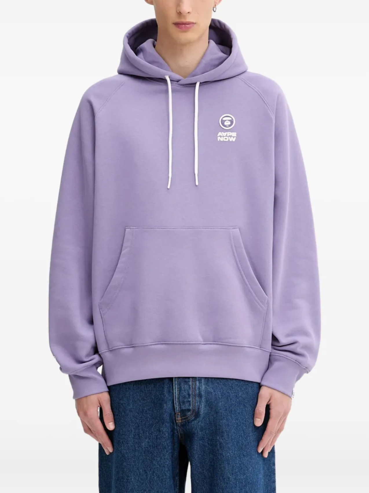 

Толстовка с капюшоном AAPE BY *A BATHING APE с логотипом и накладным карманом, фиолетовый