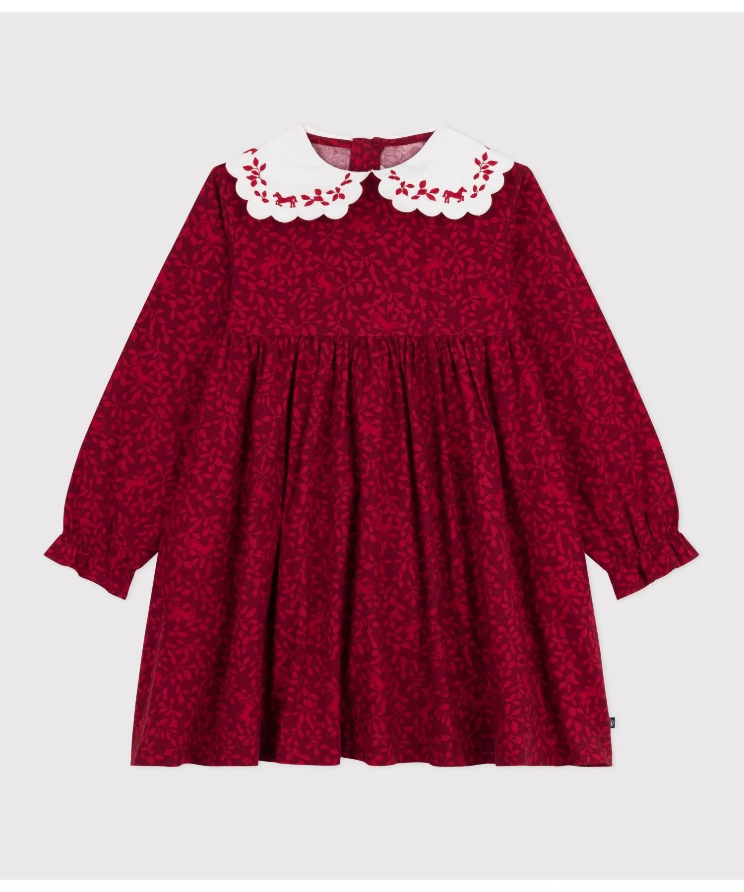 Детское платье PETIT BATEAU с ботаническим принтом