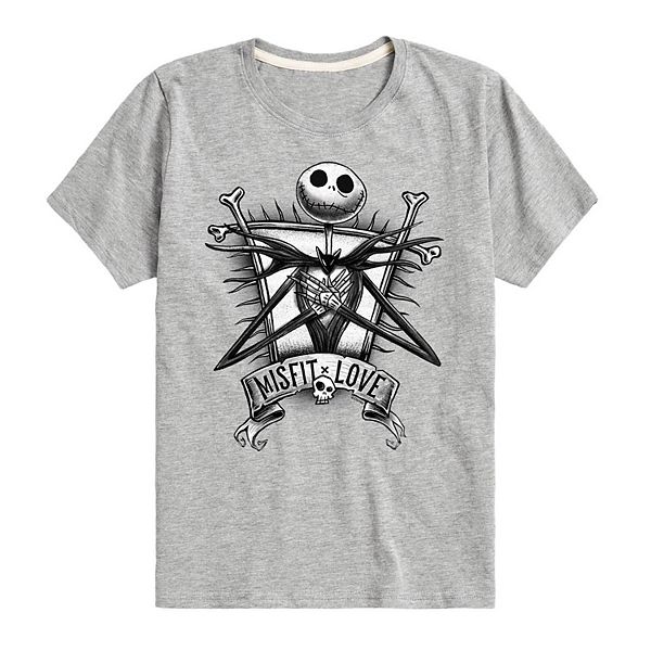 

Футболка с принтом Jack Skellington из «Кошмара перед Рождеством» для мальчиков 8-20 Disney, Athletic Heather