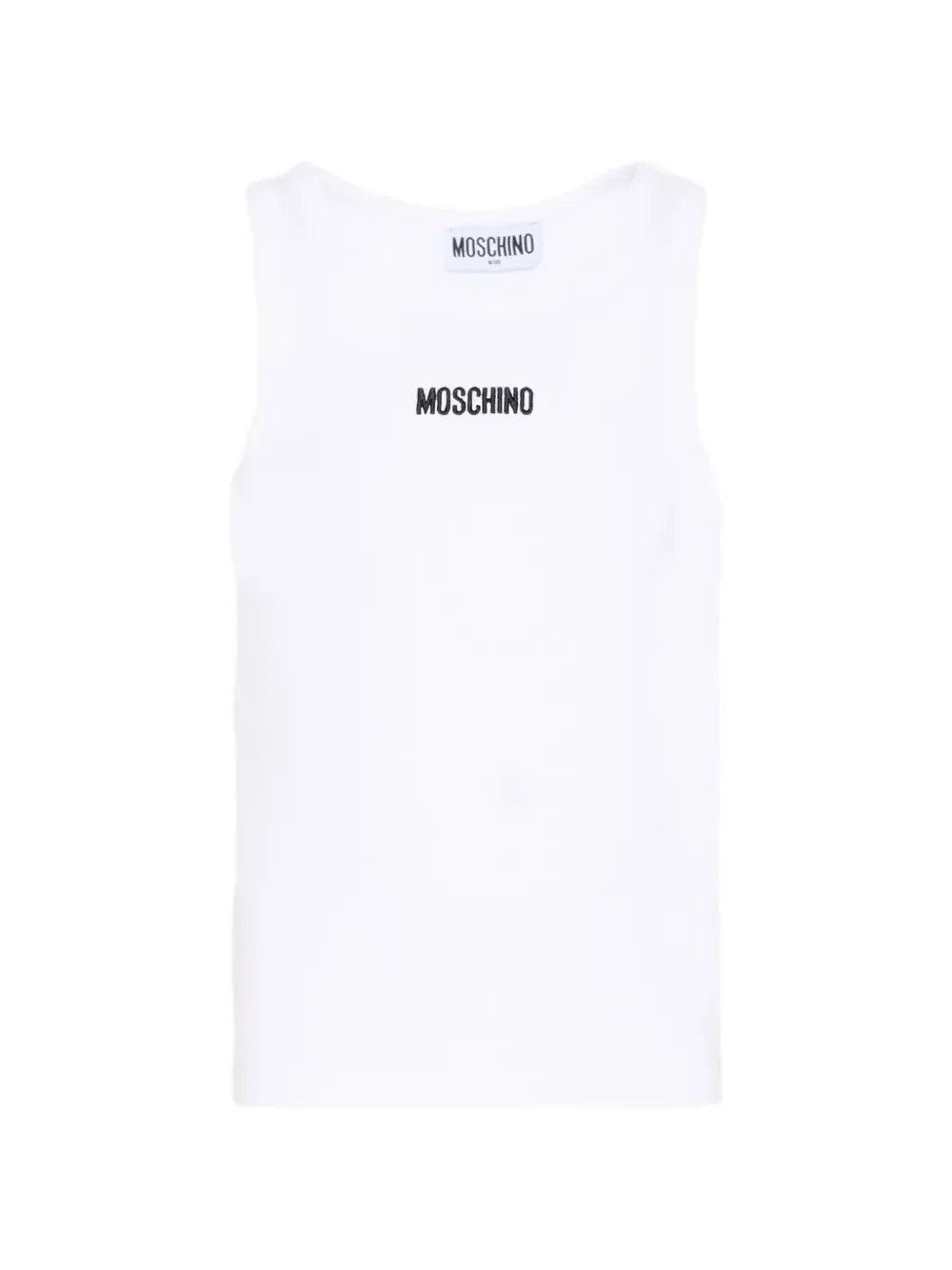 Топ с вышитым логотипом Moschino Kids, белый