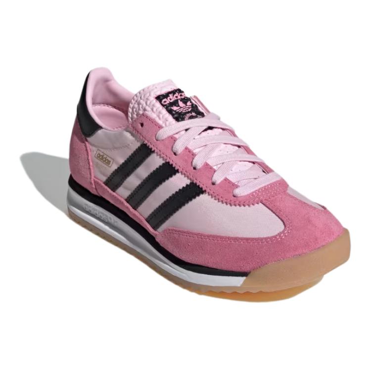 Adidas Originals SL 72 Abrasion Resistant Low top детские повседневные кроссовки Pink Black для подростков — фото 4