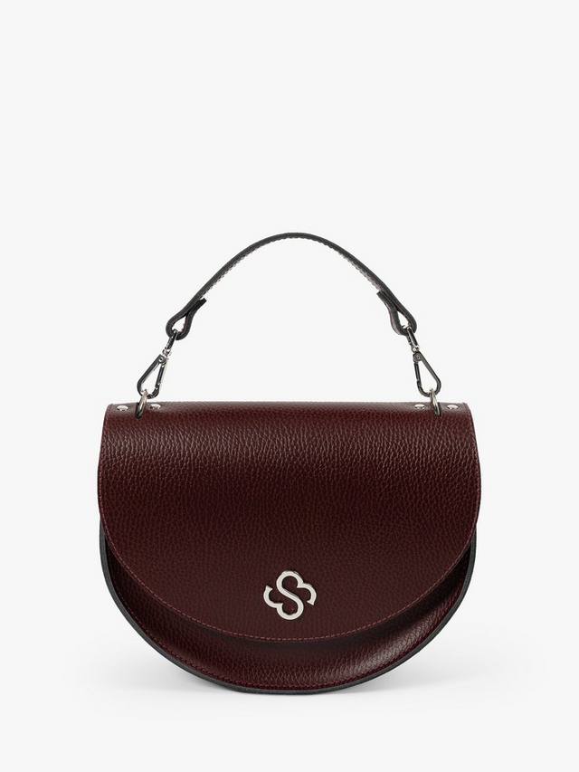 

Кожаная сумка кроссбоди Kate Cambridge Satchel, Oxblood Celtic Grain
