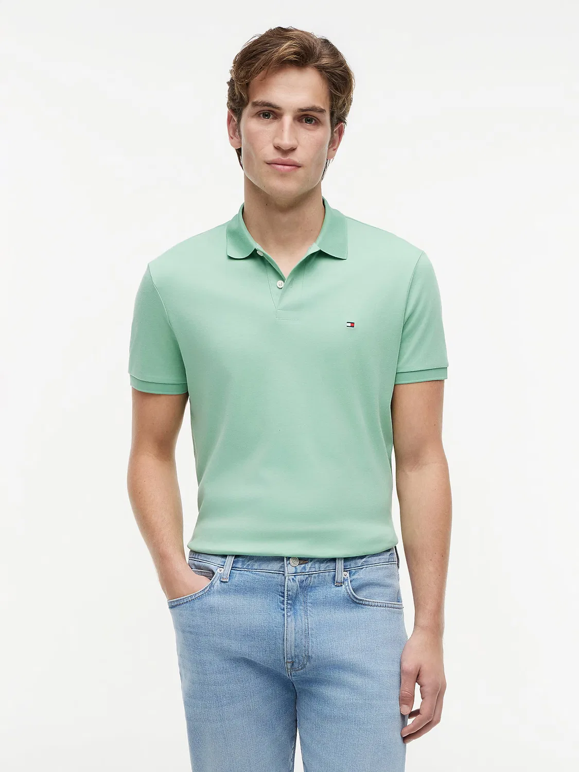 Рубашка Tommy Hilfiger светло-зеленого цвета — фото 2