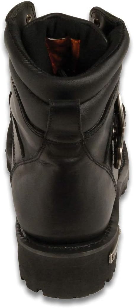 Мужские инженерные ботинки Milwaukee Leather MBM9010 с боковой пряжкой, 15 см, черные - ШИРОКИЕ И СТАНДАРТНЫЕ — фото 4