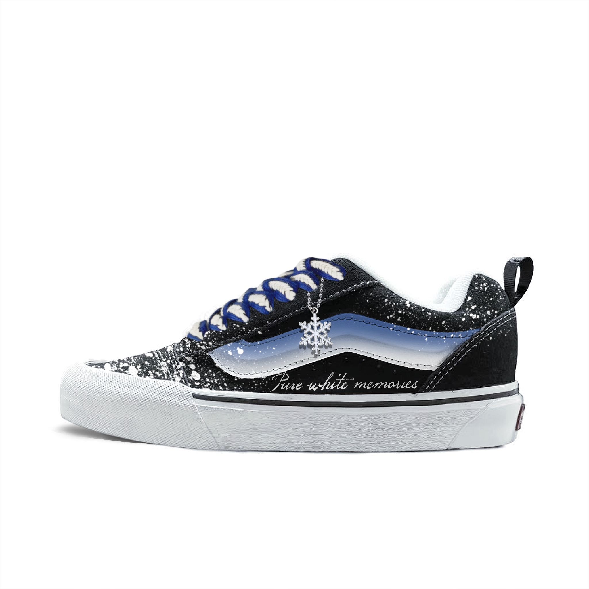 

Vans Износостойкие низкие скейтбордные кроссовки Knu Skool, унисекс, синий