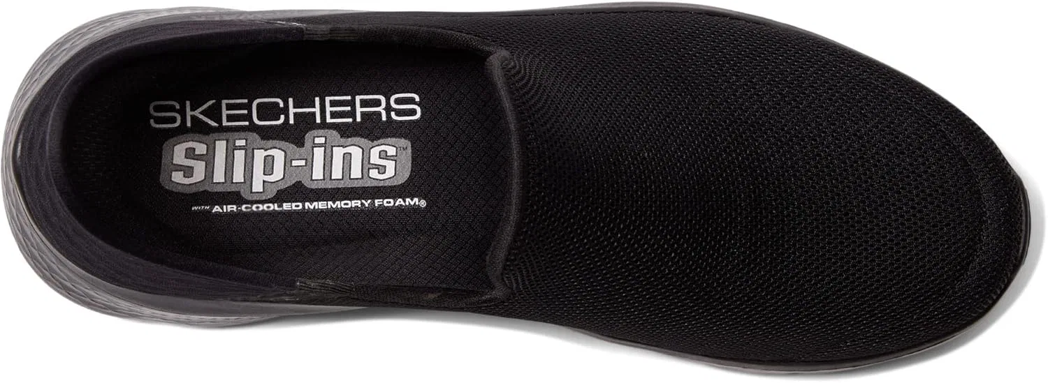 Мужские слипоны Skechers Go Walk Flex No Hands, Blacks. — фото 4
