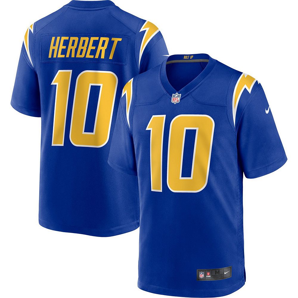 

Мужская майка Nike Justin Herbert Royal Los Angeles Chargers 2nd Alternate Game, цвет Chg Blue