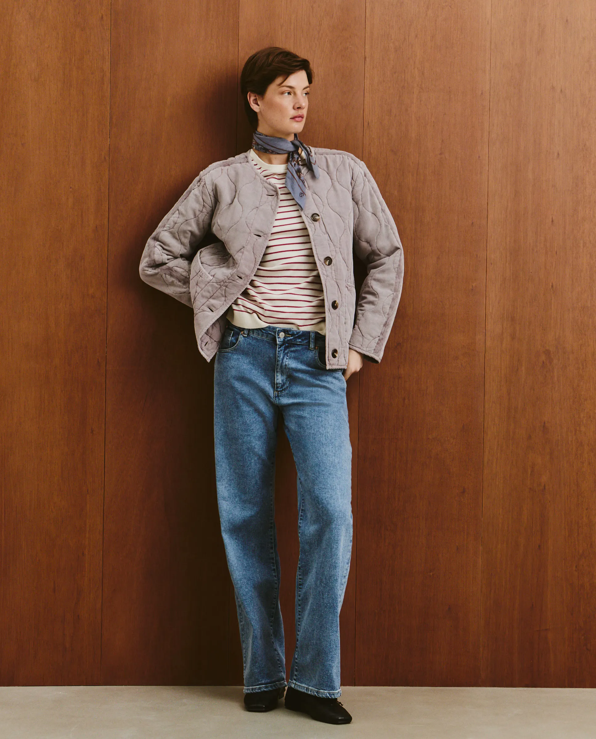 

Женская кожаная косуха с тиснением Southern Cotton, сиреневый
