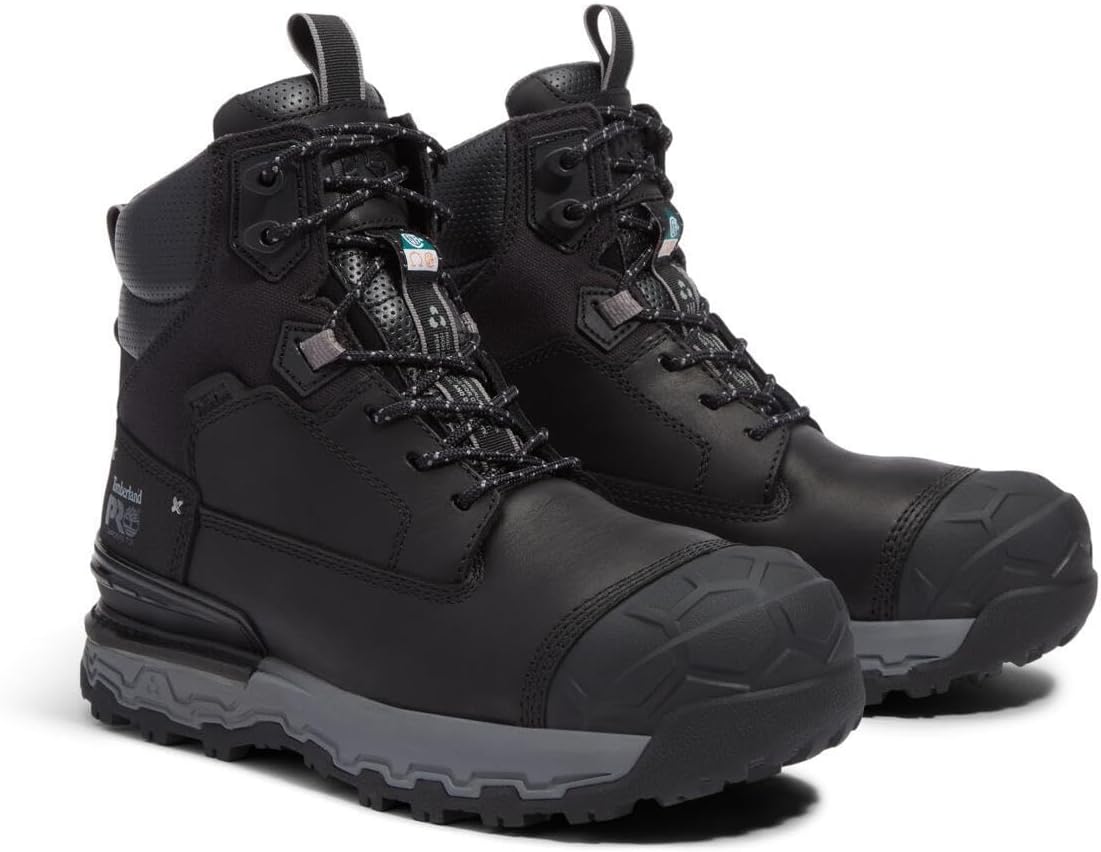 Timberland PRO мужские ботинки Boondock Ultralight 6 дюймов с композитным защитным мыском, водонепроницаемые, устойчивые к проколам, сертифицированные CSA, Black/Grey — фото 2