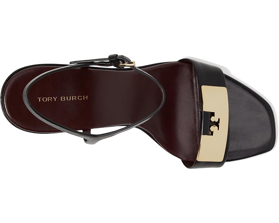 Туфли Tory Burch Gigi Wedge Sandal 80Mm, цвет Perfect Black/Gold — фото 2