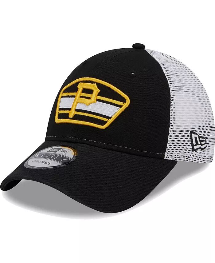 

Мужская черно-белая кепка Pittsburgh Pirates с нашивкой-логотипом 9FORTY Trucker Snapback New Era, мультиколор