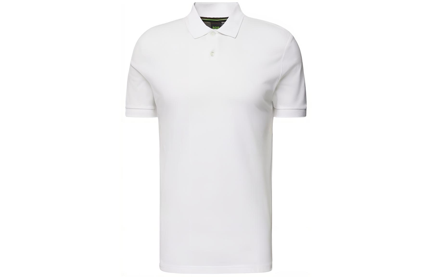 

Босс поло с коротким рукавом и принтом логотипа HUGO BOSS, белый