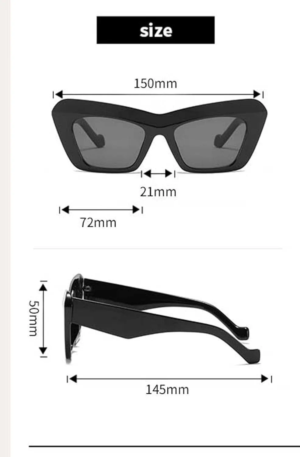 

Треугольные солнцезащитные очки «кошачий глаз» в стиле ретро-хип-хоп 2026 года, модные очки для активного отдыха на природе, для мужчин и женщин MTZJH, A