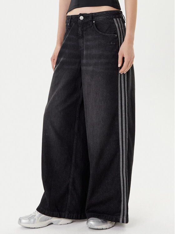 

Джинсы wide leg adicolor Denim Adilenium JV7453 Adidas, чёрный
