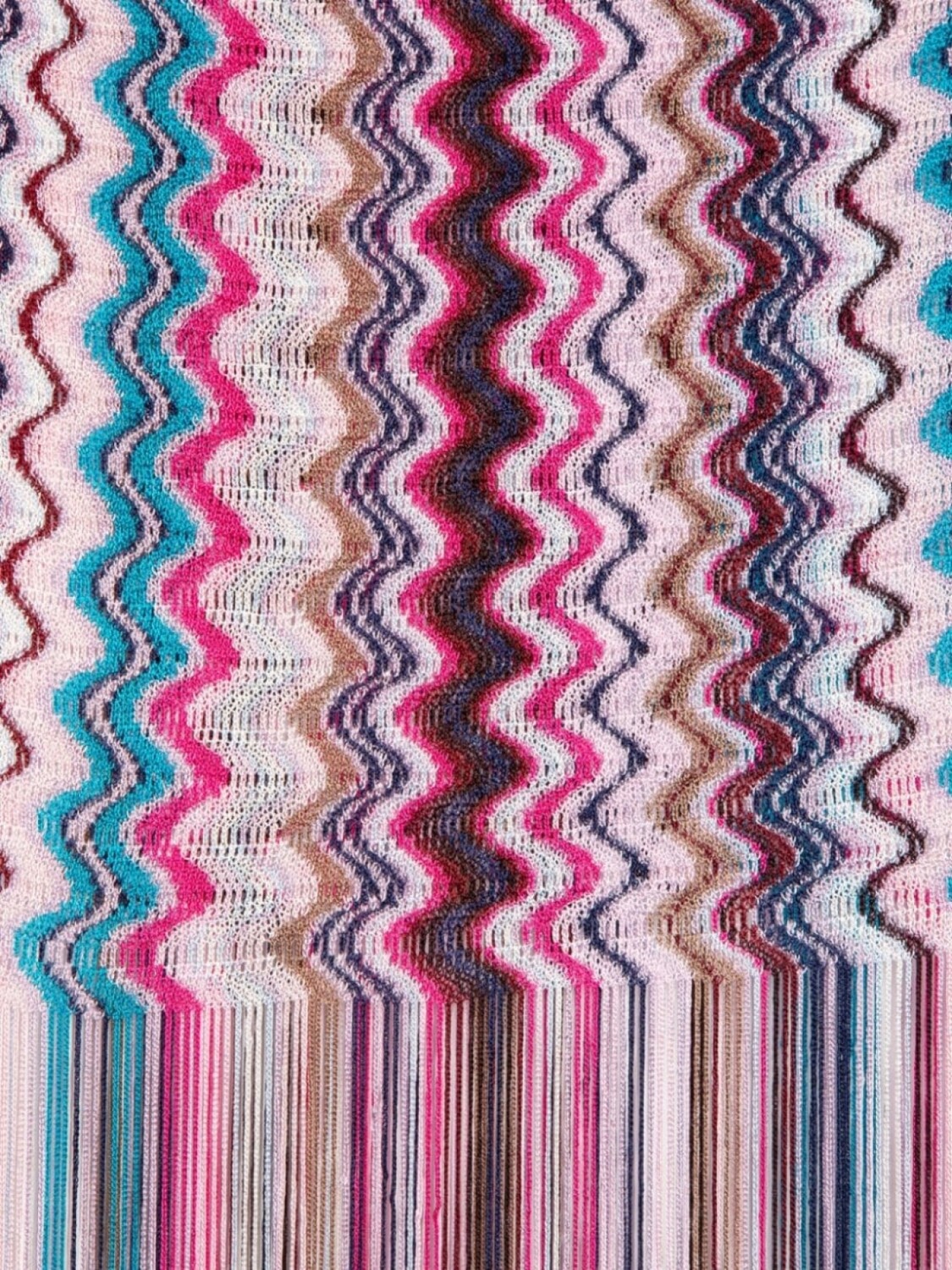 

Missoni шарф с узором зигзаг, розовый