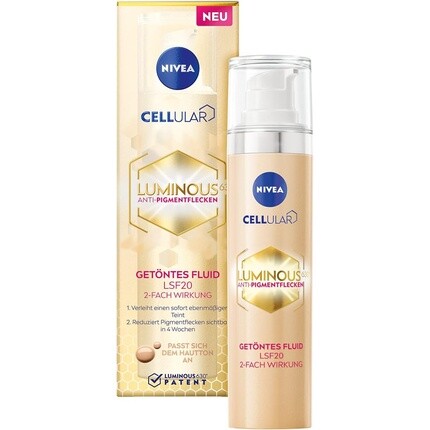 

Cellular Luminous 630 Тонирующий флюид с SPF 20, 40 мл, Nivea