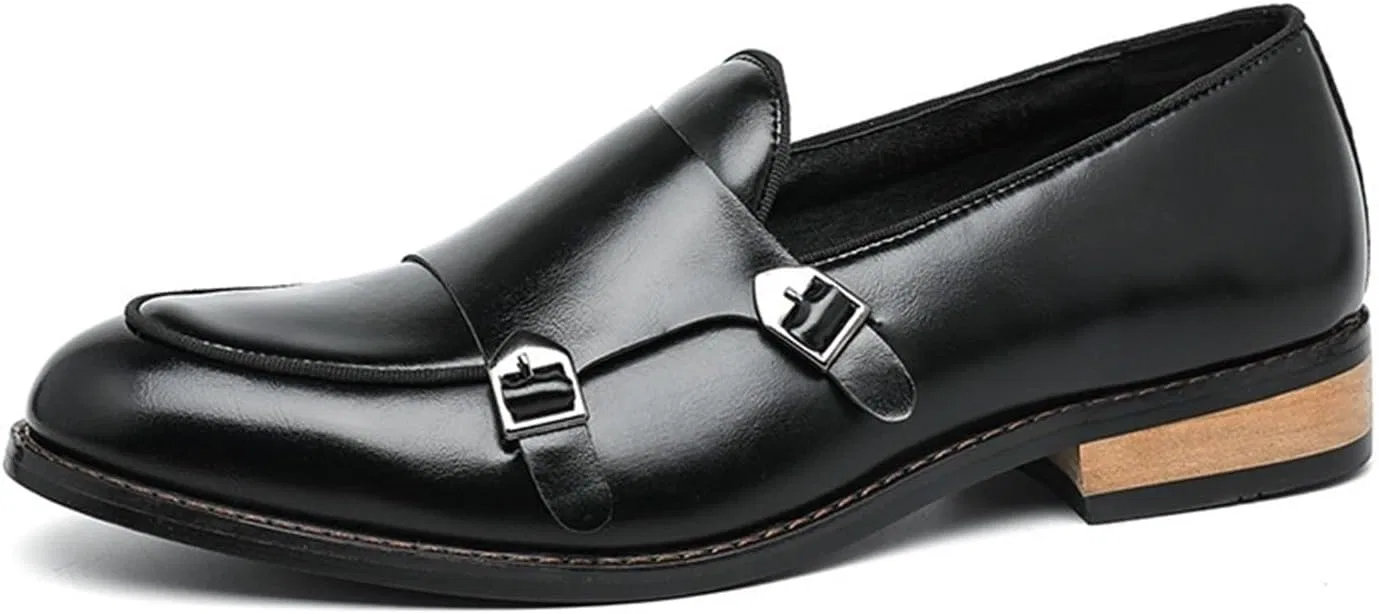 Лоферы двойная пряжка, Elegant, Black EXAMEEEU