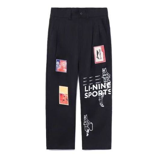 

Брюки x xiao zhan свободные спортивные брюки Li-Ning, черный