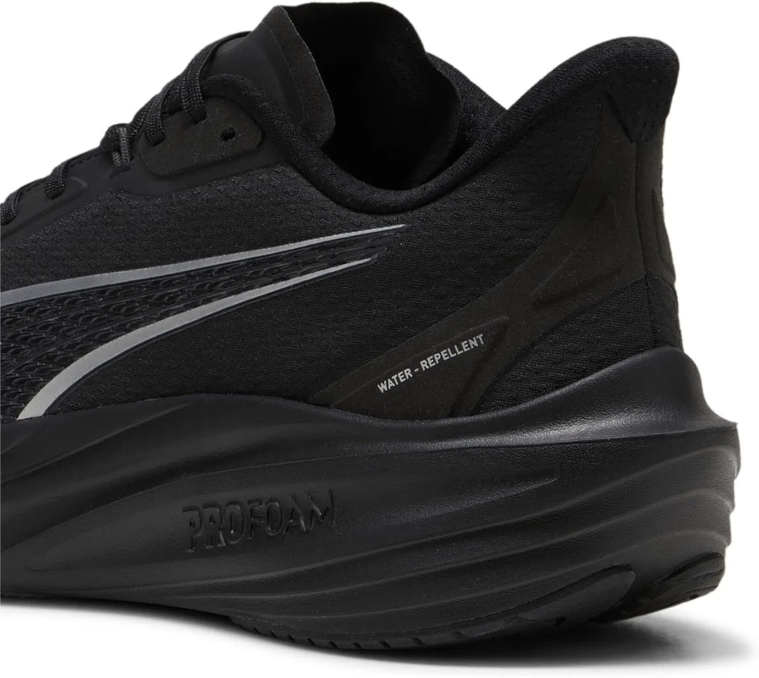 Кроссовки для бега по шоссе PUMA Unisex Darter Pro WTR, Puma Black Puma Silver — фото 3