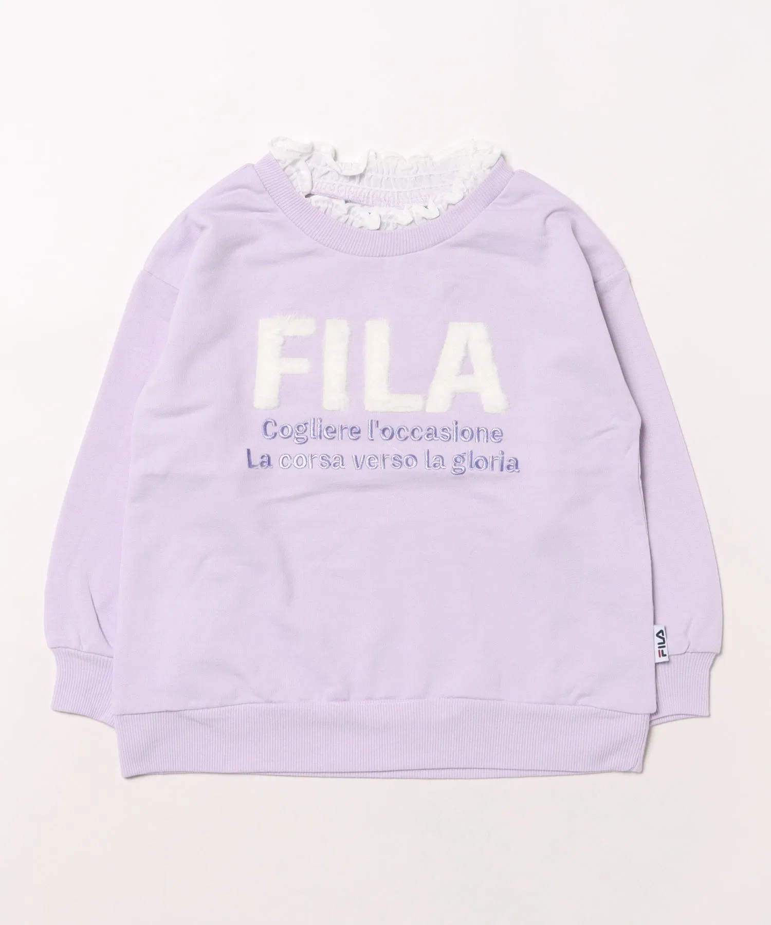 Толстовка FILA с высоким воротником и меховым логотипом
