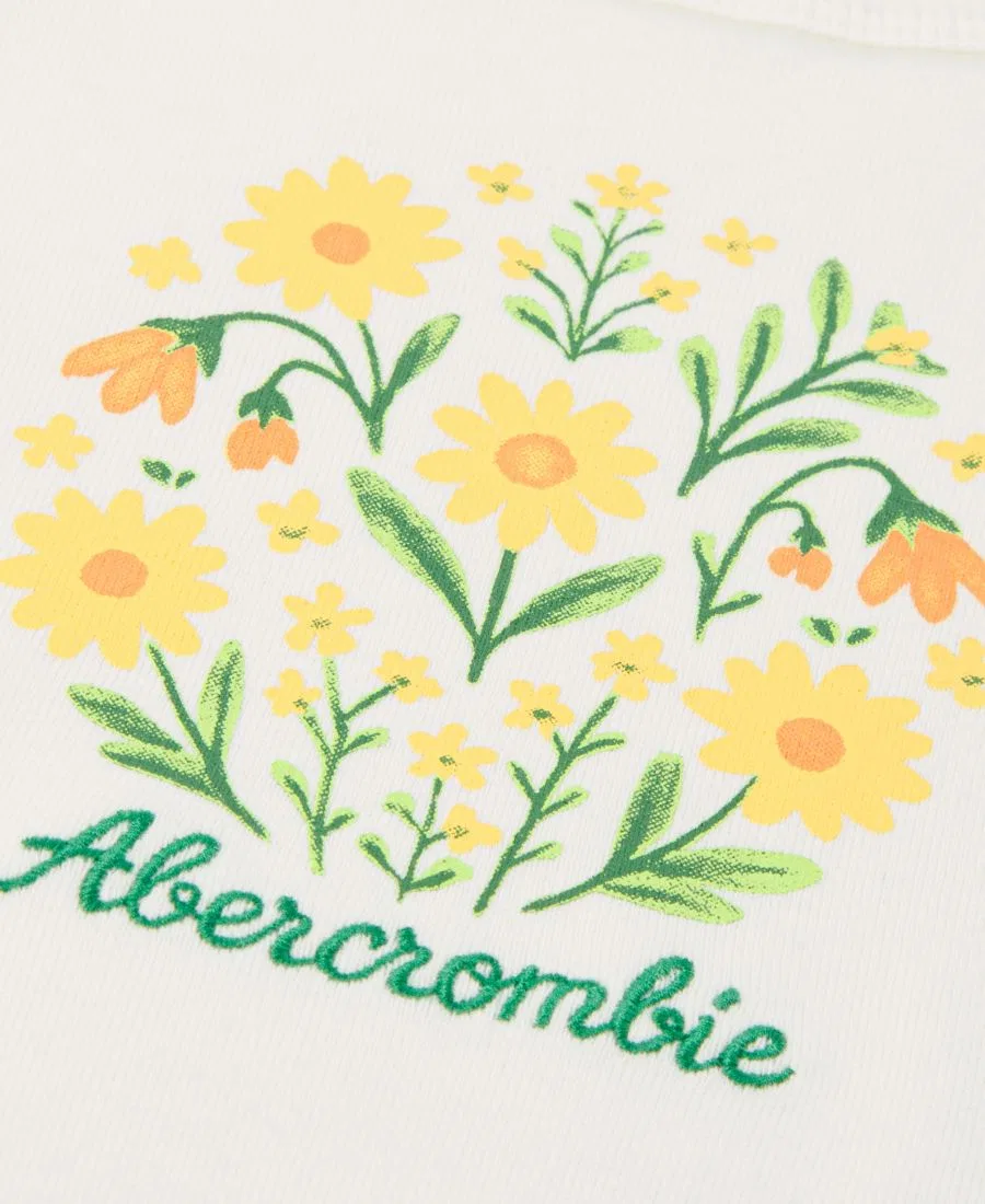 Детский топ без рукавов с цветочным принтом Abercrombie Kids — фото 3
