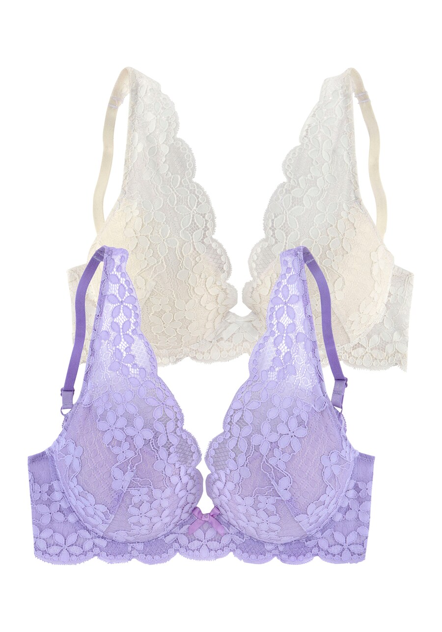 

Бюстгальтер пуш-ап PETITE FLEUR, цвет Cream/Lavender