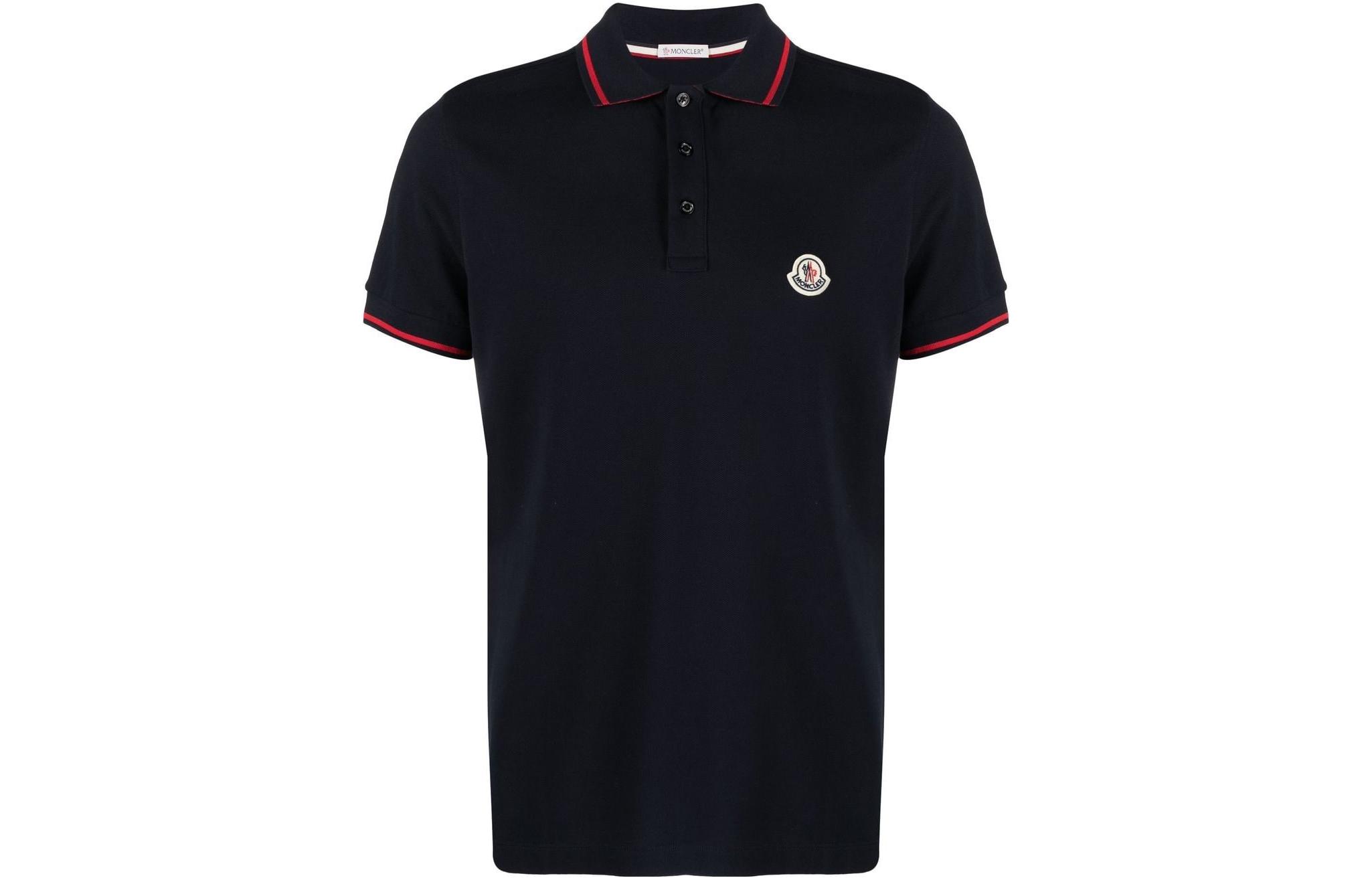 

Футболка поло мужская черная Moncler