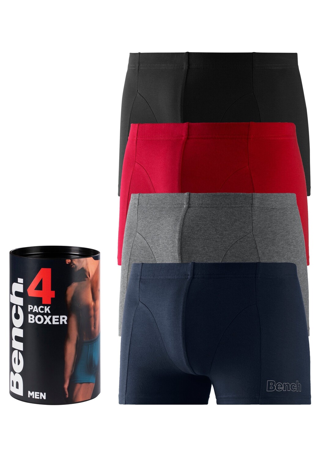 

Боксеры Bench Boxer, цвет navy, anthrazit-meliert, rot, schwarz