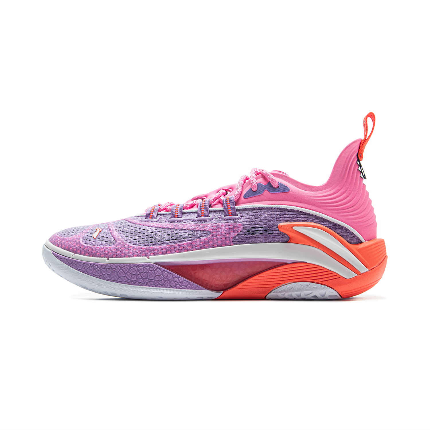 

LINING Баскетбольные кроссовки BadFive Hunter 1 Super Cushioning Slip Rebound Low Top с дышащими и противоскользящими свойствами, мужские, фиолетово-розовые