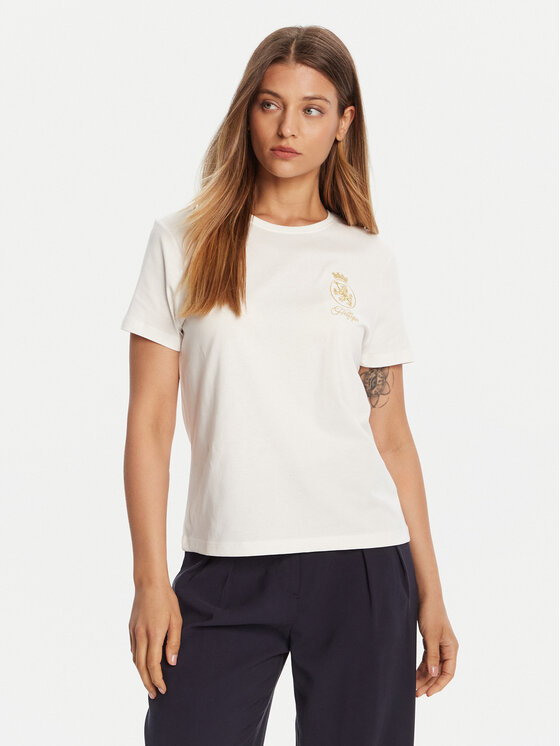 

Футболка regular fit Gold Crest WW0WW46153 Tommy Hilfiger, белый
