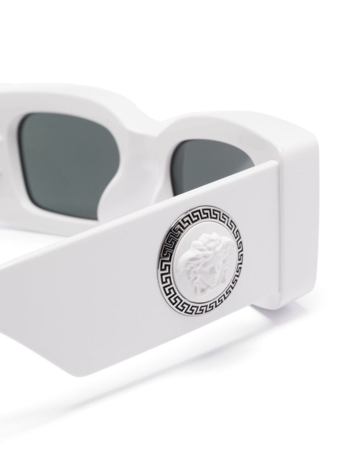 Солнцезащитные очки Versace Eyewear в прямоугольной оправе, белый — фото 2