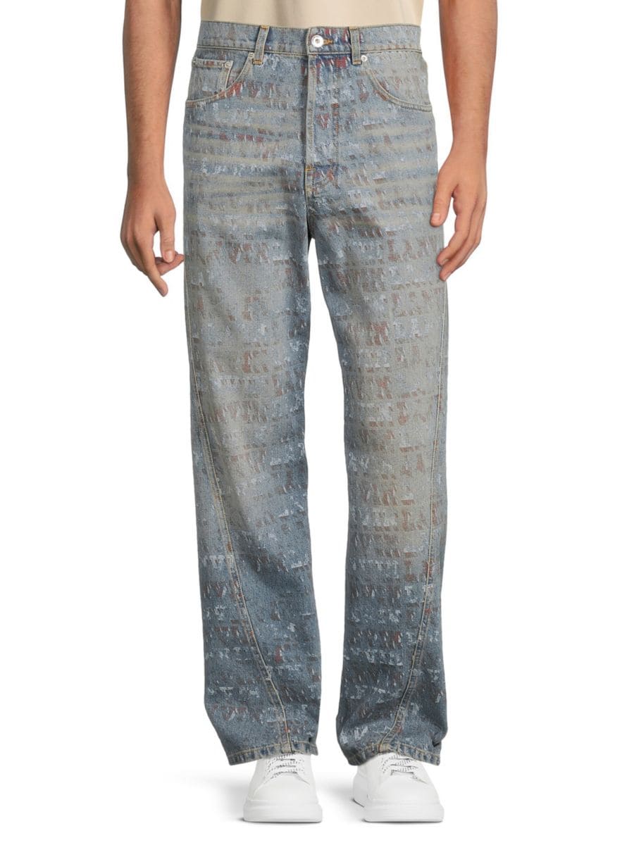

Джинсы Lanvin Lab x Future Logo Twisted Five-Pocket Lanvin, светло-синий