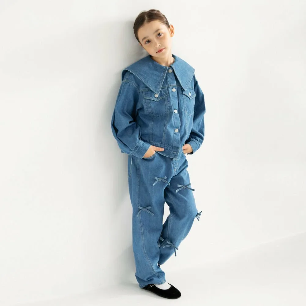 Джинсовая куртка с большим воротником Branshes, blue — фото 3
