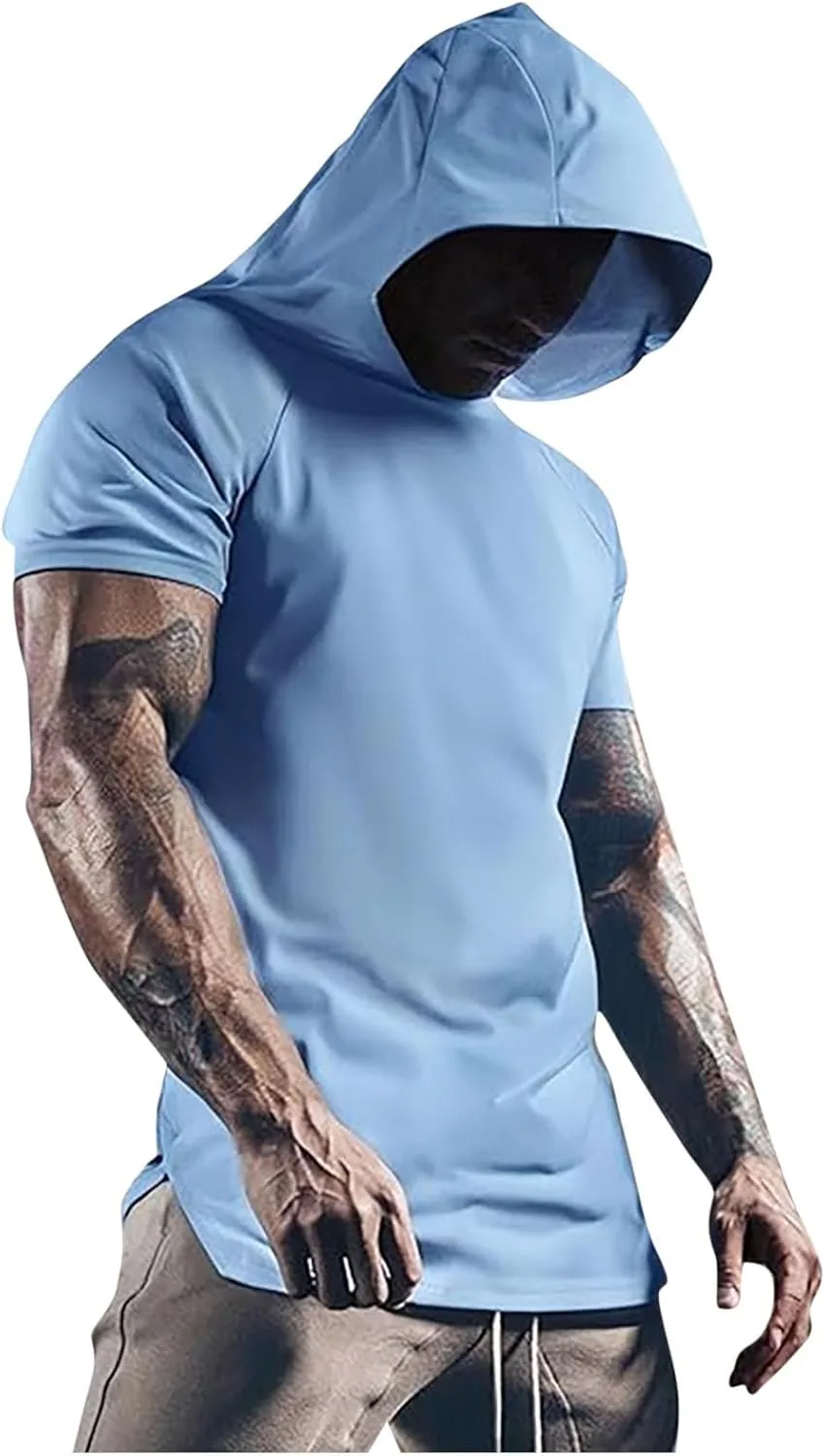 

Мужская летняя толстовка с капюшоном, тонкая и дышащая Juebong