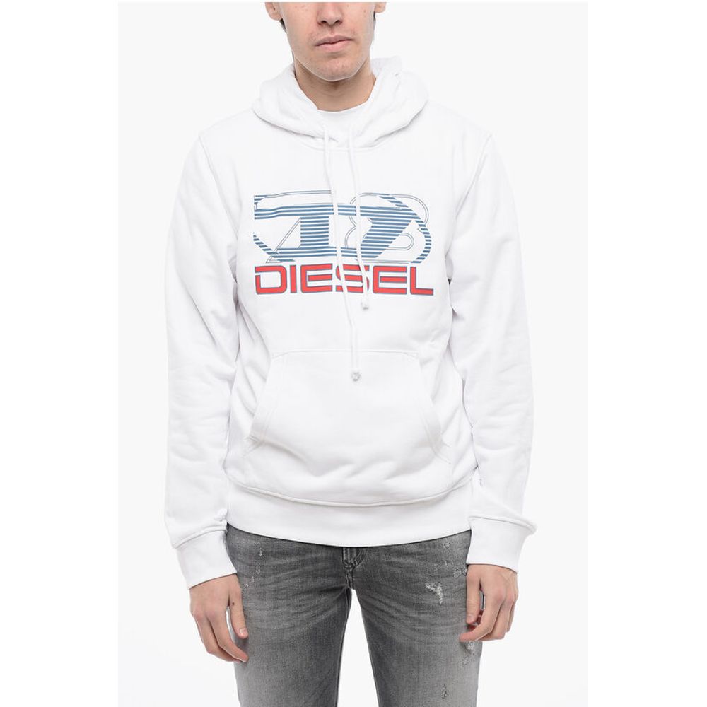 

RED TAG напечатанный хлопок S-GINN-HOOD-K40 толстовка с капюшоном Diesel, White